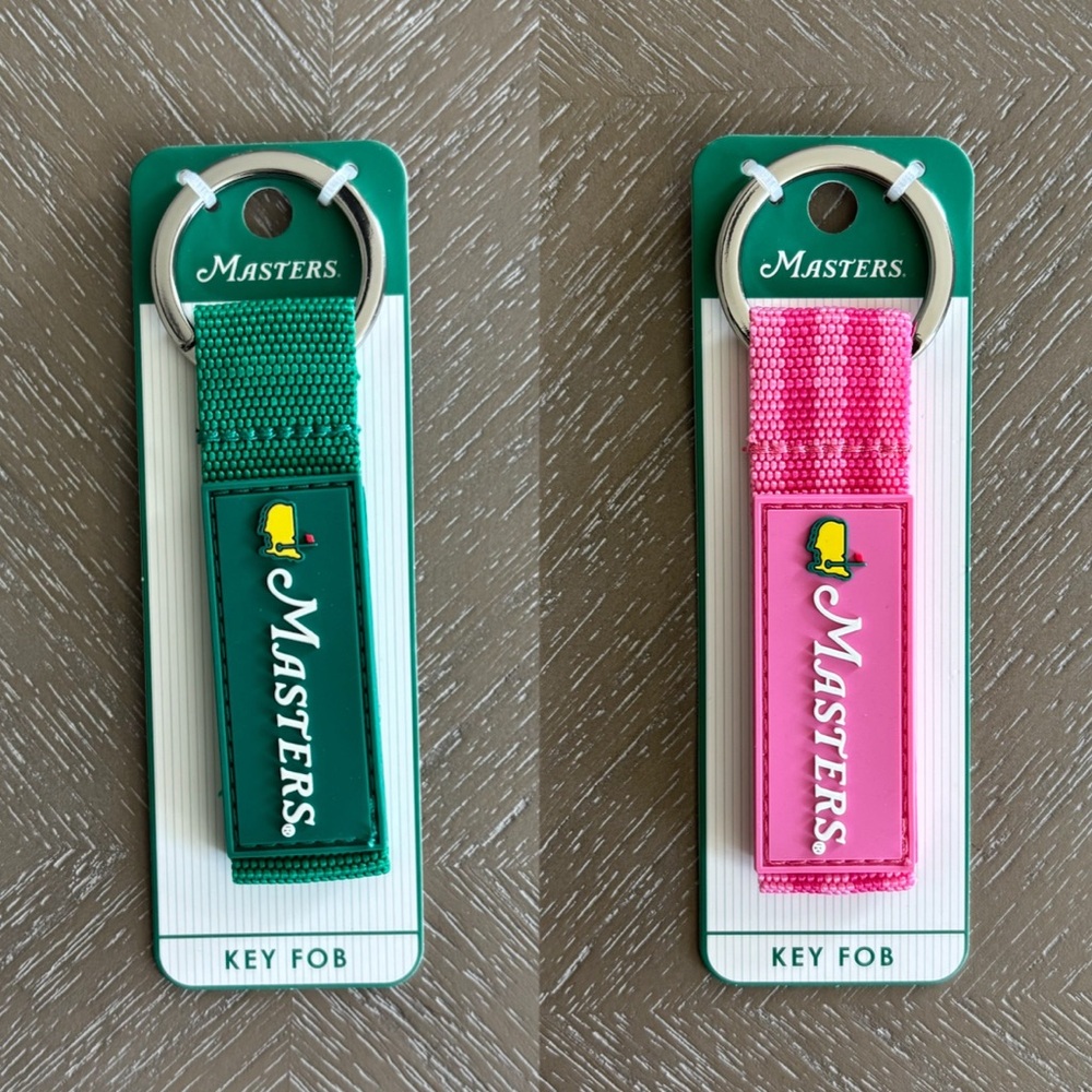 NWT 2025 Masters Green and Pink Key Fob Set